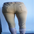 98% algodón, 2% spandex, pantalones vaqueros de longitud media para mujer